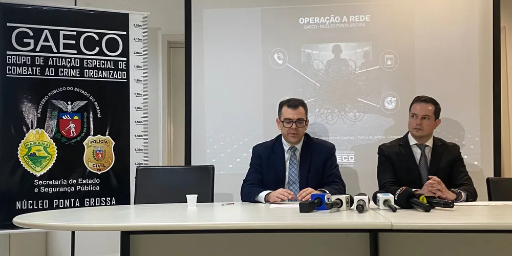 Promotor de justiça Antônio Juliano Souza Albanez e o delegado da Polícia Civil dr. Fernando Maurício Jasinski