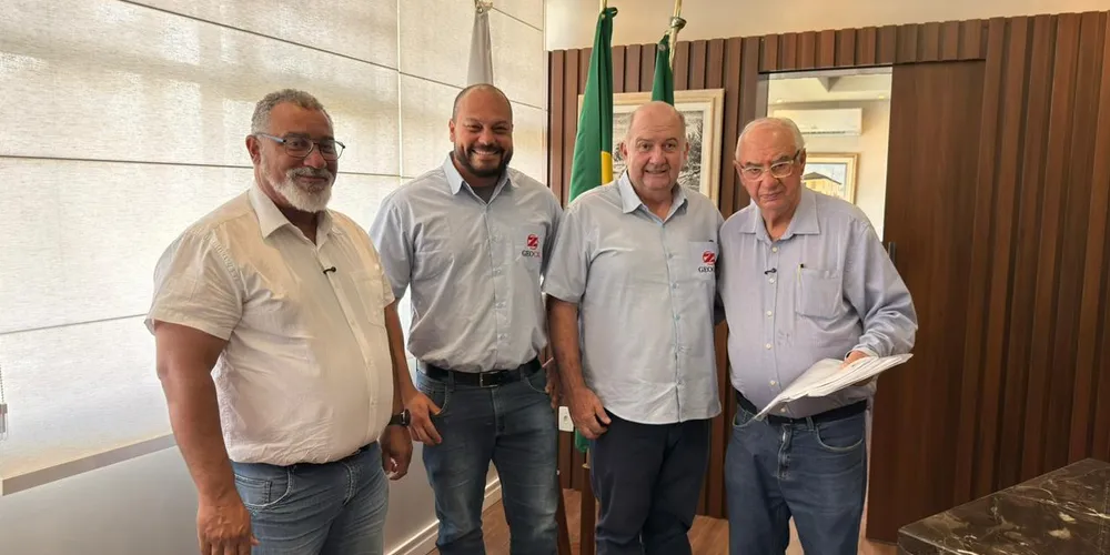 Representantes da empresa estiveram reunidos com o prefeito Reinaldo Cardoso