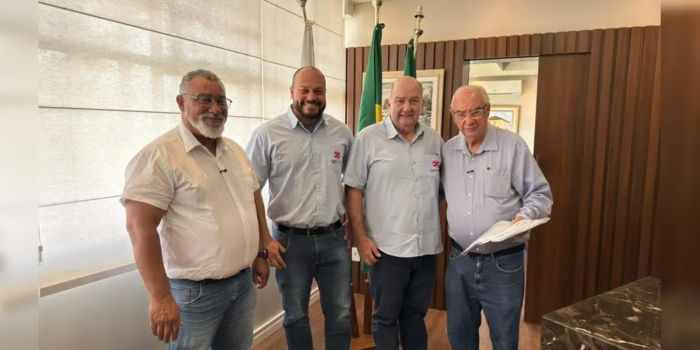 Representantes da empresa estiveram reunidos com o prefeito Reinaldo Cardoso