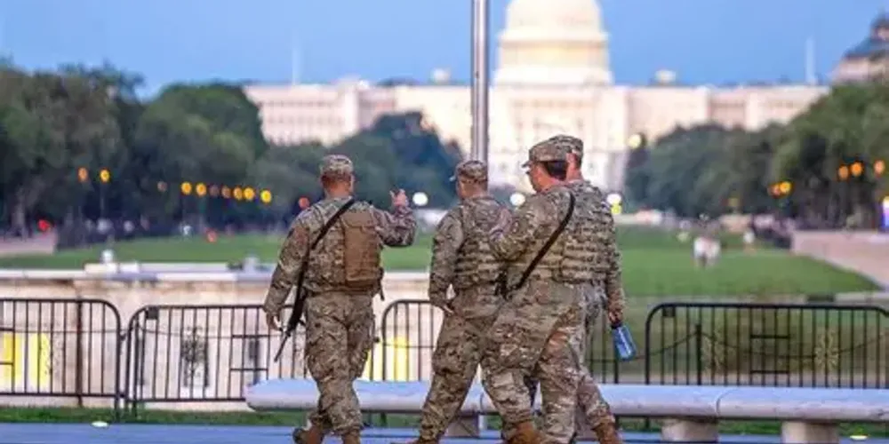Tropas da Guarda Nacional de vários estados estão em Washington, D.C., como parte da ofensiva contra o crime do presidente Donald Trump