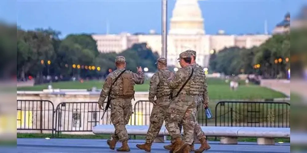 Tropas da Guarda Nacional de vários estados estão em Washington, D.C., como parte da ofensiva contra o crime do presidente Donald Trump