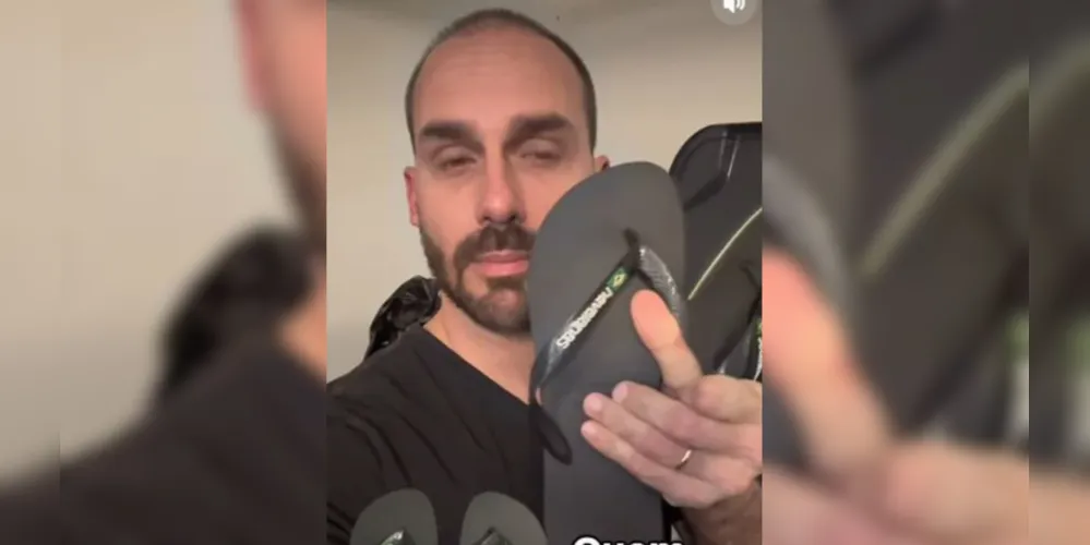 Eduardo Bolsonaro em vídeo publicado no Instagram