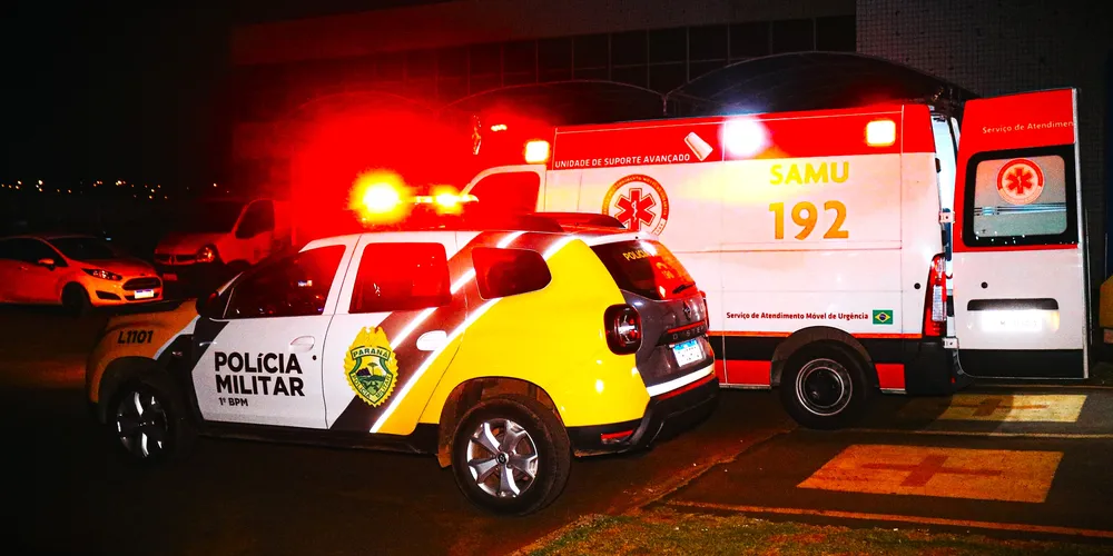 Equipes da PM/PR e do Samu estiveram na ocorrência