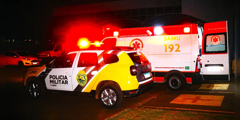 Equipes da PM/PR e do Samu estiveram na ocorrência