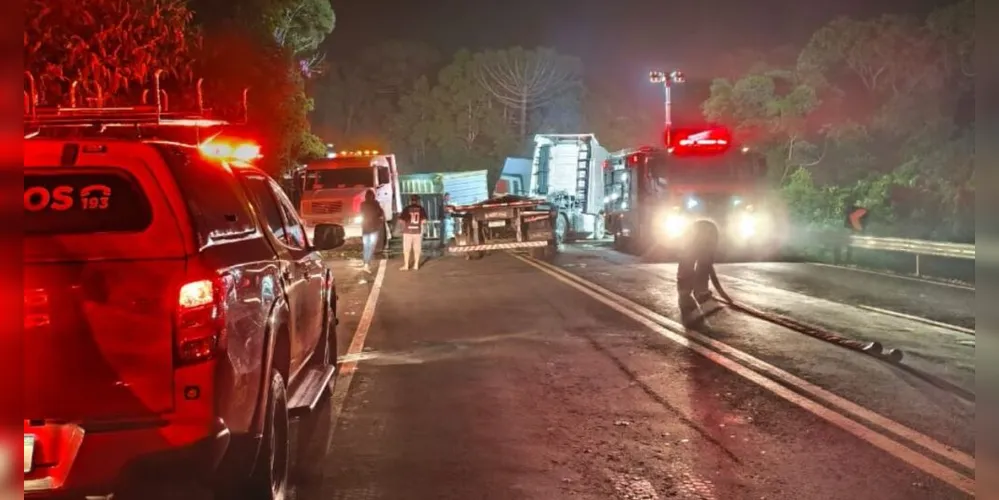 A vítima em óbito era o condutor da carreta de GLP