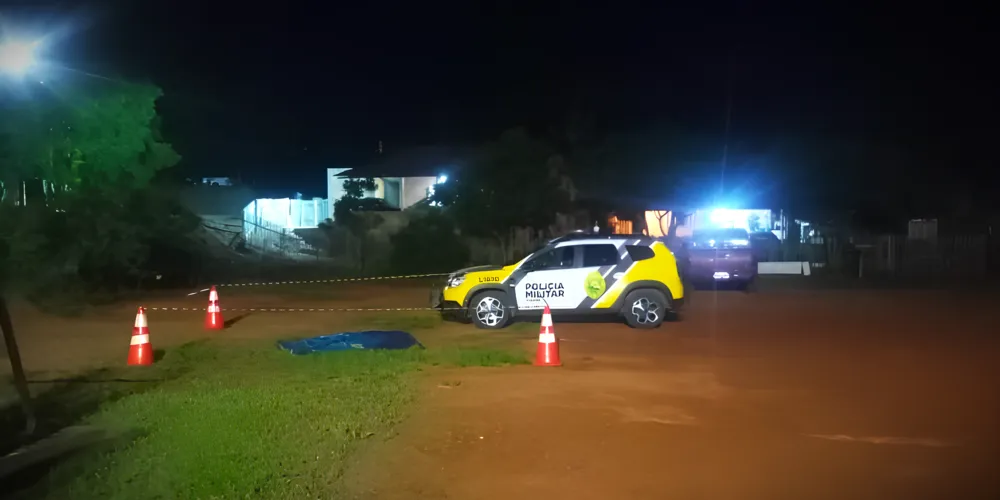 Equipe da Polícia Militar atendeu a ocorrência de homicídio