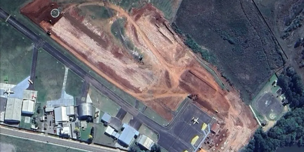 Imagens via satélite mostram o avanço das obras