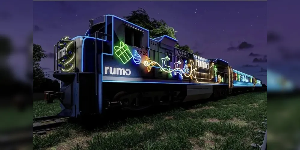 Maria Fumaça Iluminada da empresa Rumo