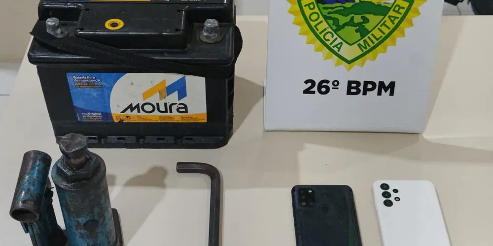 Objetos furtados foram apreendidos