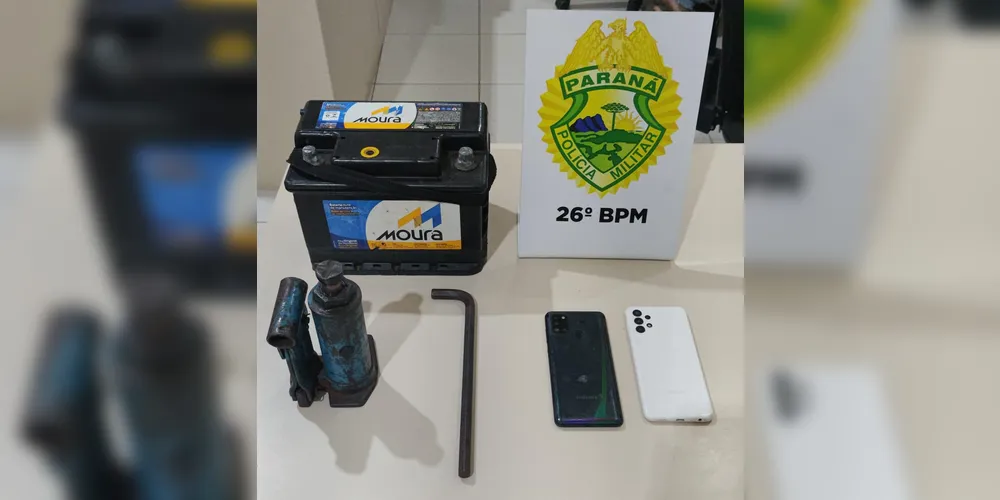 Objetos furtados foram apreendidos