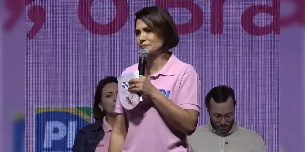 A ex-primeira-dama Michele Bolsonaro (PL)