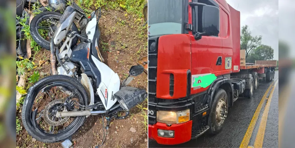 Uma peça transportada pelo caminhão se desprendeu e atingiu Thiago