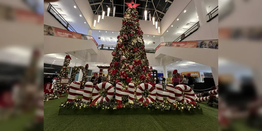 O Papai Noel estará no Shopping Palladium de Ponta Grossa