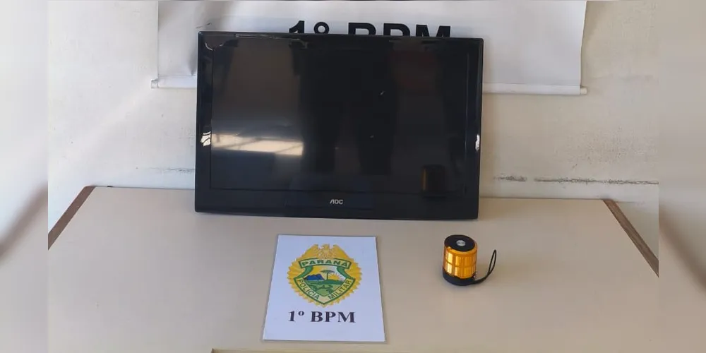 Objetos recuperados pela polícia