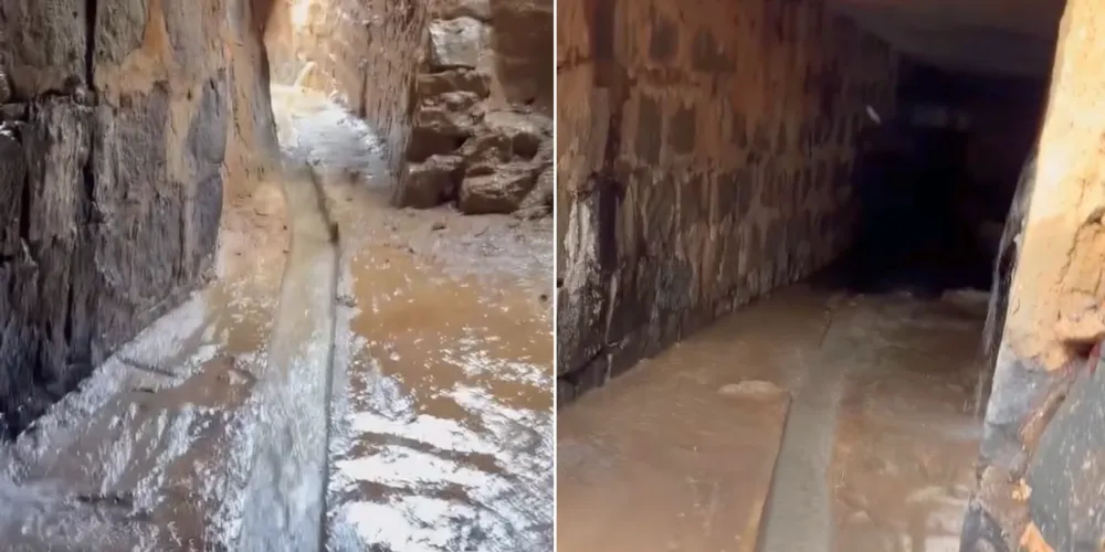 Estrutura das galerias de pedra passam dos 70 anos desde sua construção