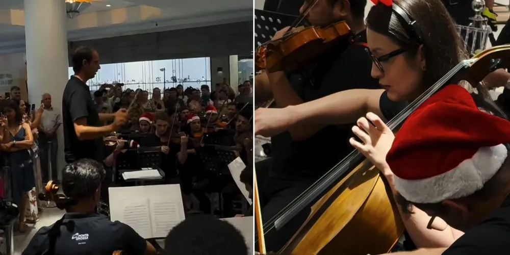 O concerto de Natal fez parte da campanha de fim de ano do Shopping Palladium