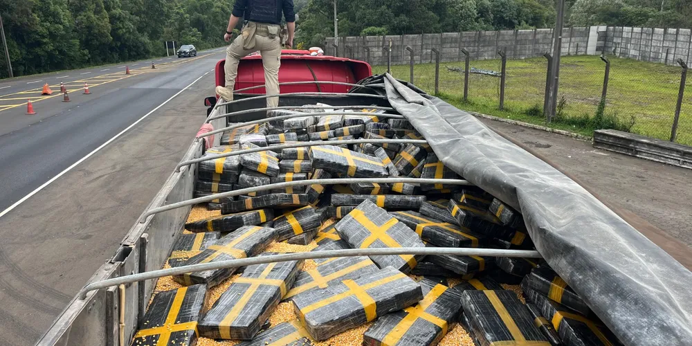 A apreensão das 2,5 toneladas de maconha ocorreu por volta das 14 horas
