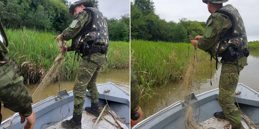 Ação da Polícia Militar Ambiental iniciou em Porto Amazonas e finalizou em São João do Triunfo