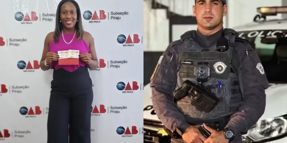 Camilla Silva, de 32 anos, foi morta a facadas pelo companheiro, o policial militar Leonardo Silva, 25