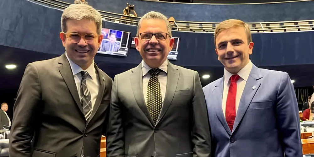 Randolfe Rodrigues, Miguel Sanches Neto e Aliel Machado estiveram reunidos