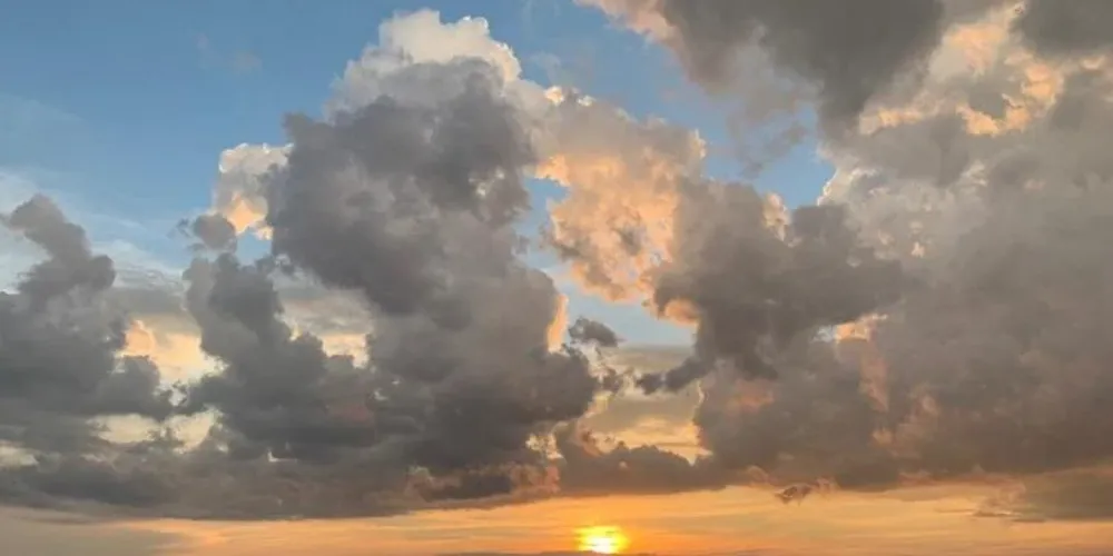 O dia será quente, enquanto a chuva está prevista para às 20h