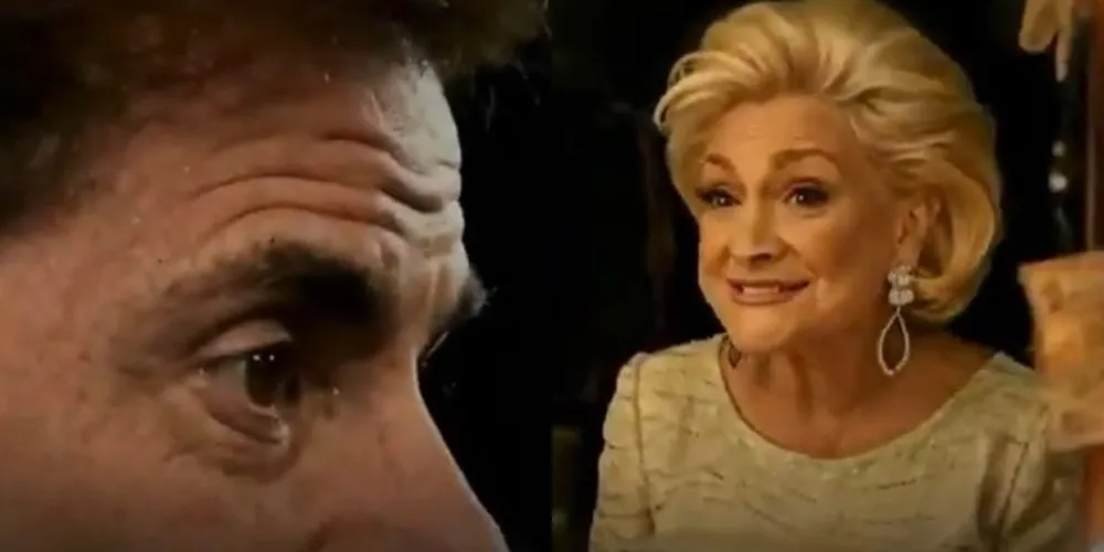 Silvio Santos e Hebe Camargo reunidos durante campanha do Teleton