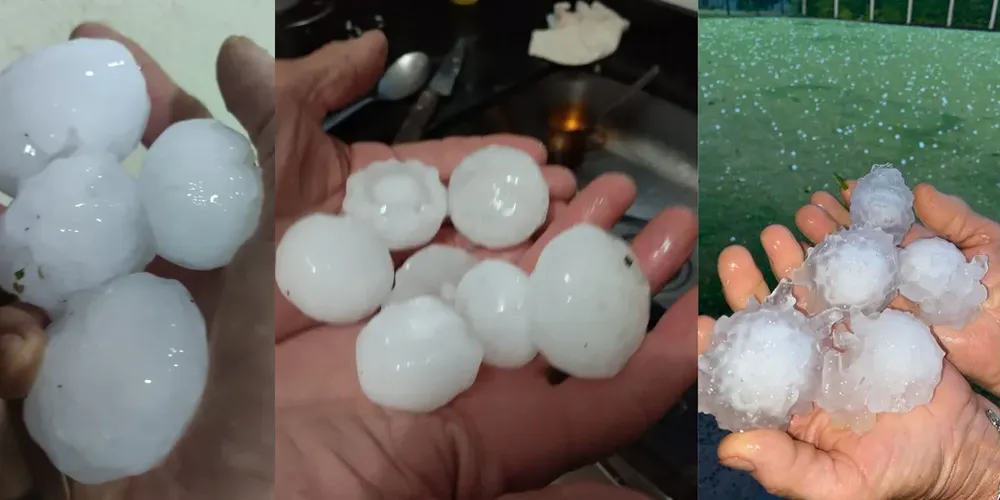 Pedras de granizo chegaram a pesar mais de 100 gramas