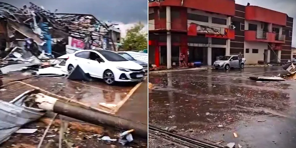 Diversos locais foram danificados com a passagem do ciclone extratropical