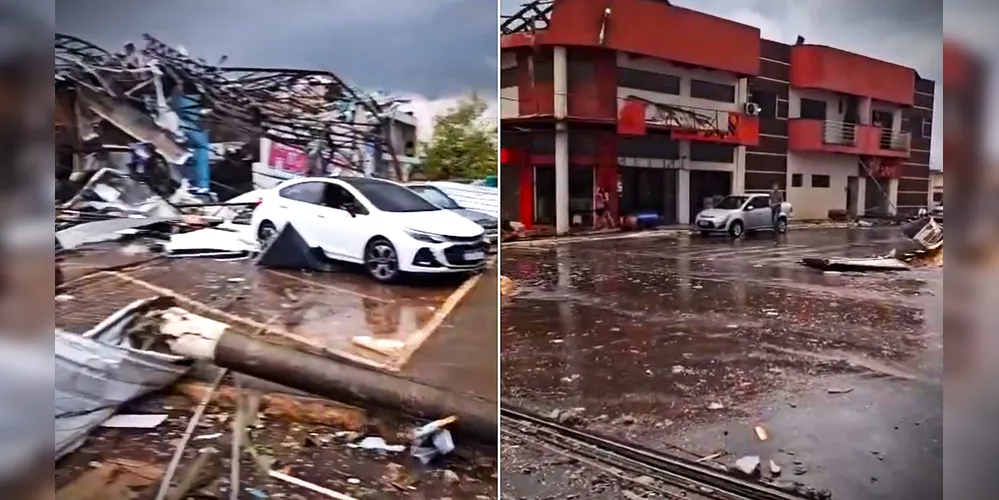 Diversos locais foram danificados com a passagem do ciclone extratropical