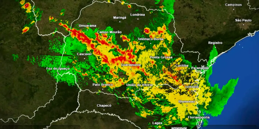 Fortes chuvas atingem o Paraná nesta sexta-feira (7)