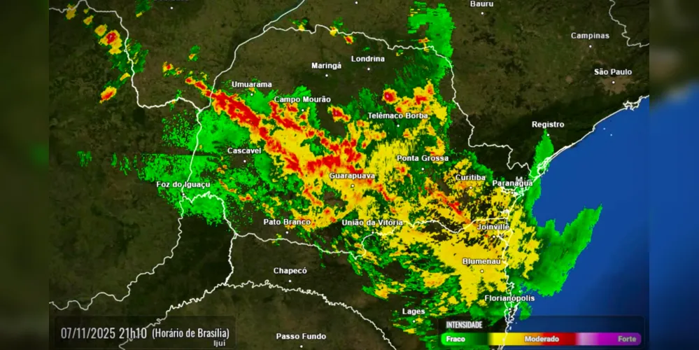 Fortes chuvas atingem o Paraná nesta sexta-feira (7)
