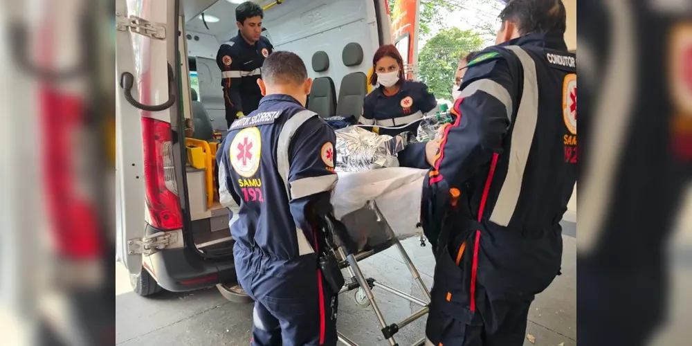 Ele foi atingido no rosto e no tórax