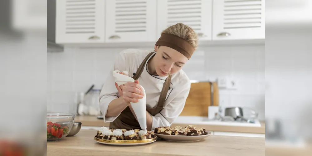Entre as oportunidades de emprego, está a de confeiteiro