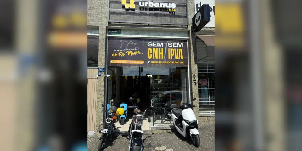 A Urbanus Mobilidade Elétrica está em dois locais de Ponta Grossa: Shopping Palladium e na Bonifácio Vilela