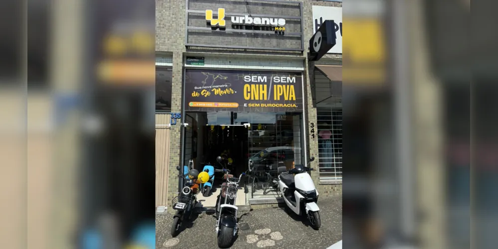A Urbanus Mobilidade Elétrica está em dois locais de Ponta Grossa: Shopping Palladium e na Bonifácio Vilela