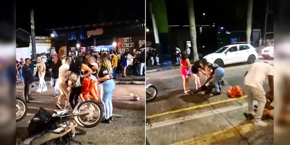 Várias pessoas brigaram no meio da rua, em Ponta Grossa