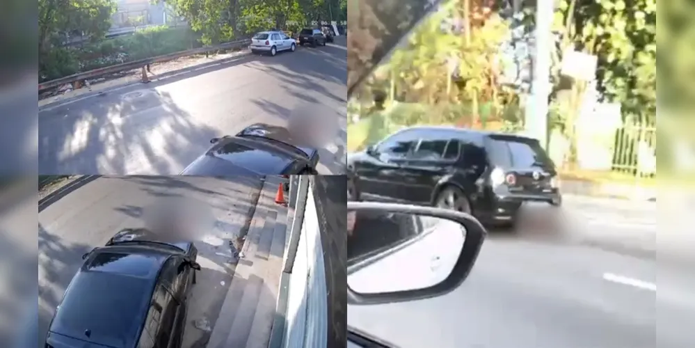 A mulher ficou gravemente ferida após ser atropelada e arrastada pelo criminoso