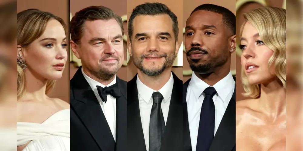 Wagner Moura junto com as estrelas de Hollywood