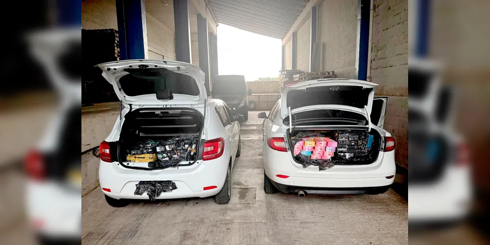 Durante a fiscalização foi constatado que transportavam aproximadamente 3500 dispositivos de cigarros eletrônicos, avaliados em mais de R$ 100 mil