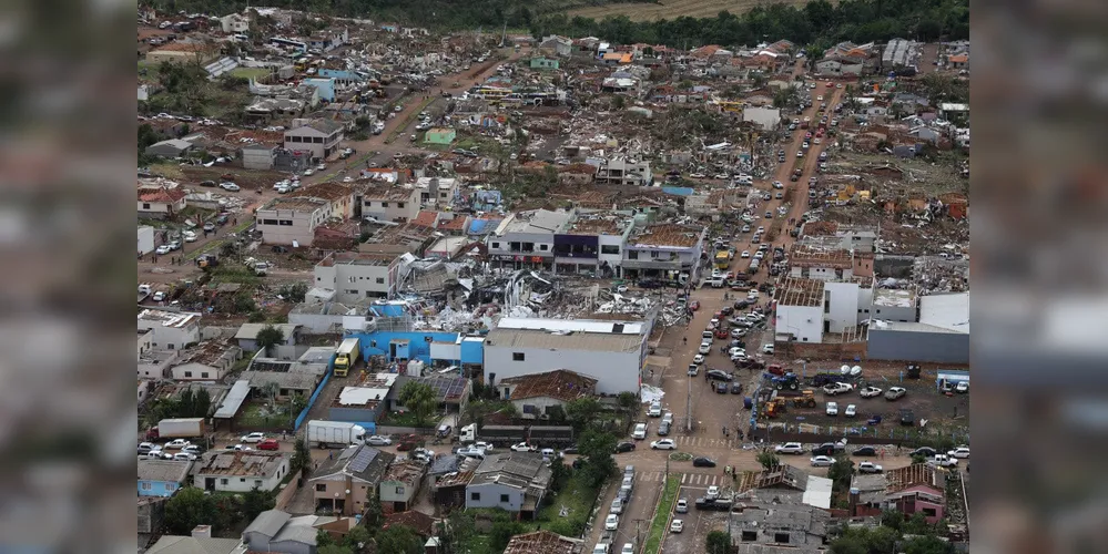 A princípio, o local foi o mais afetado no Estado e sofreu grande devastação