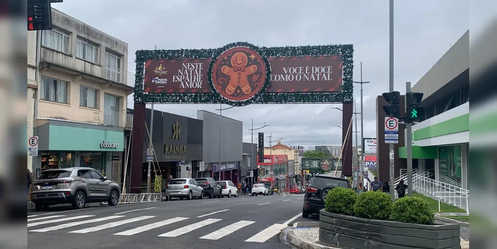 Avenida Vicente Machado já recebeu parte da decoração
