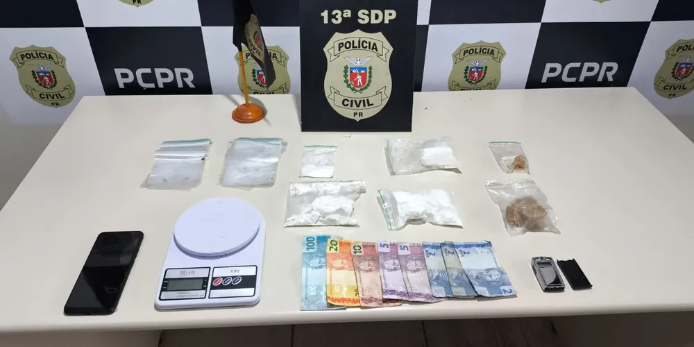 Os itens apreendidos na ocorrência foram encaminhados para a 13ª SDP