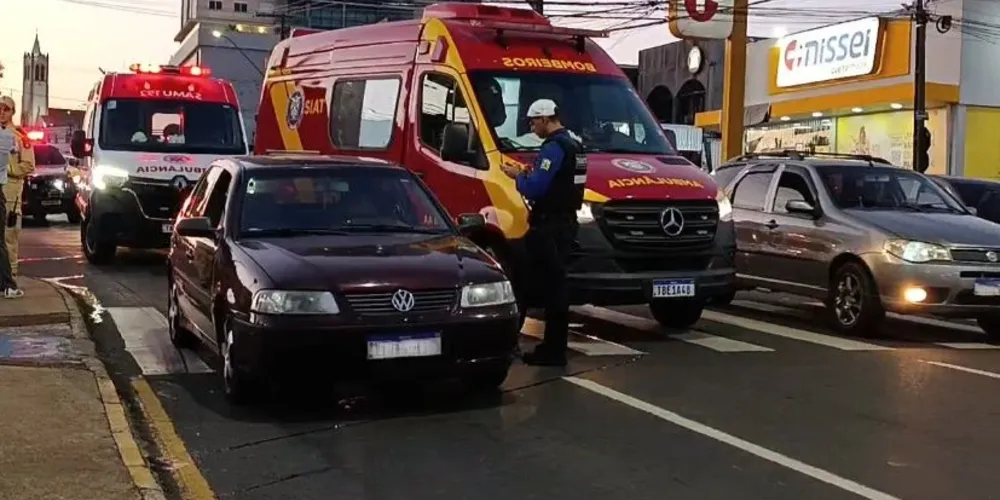 Vítima foi atropelada por um veículo Volkswagen Gol, da cor bordô e o motorista não se feriu