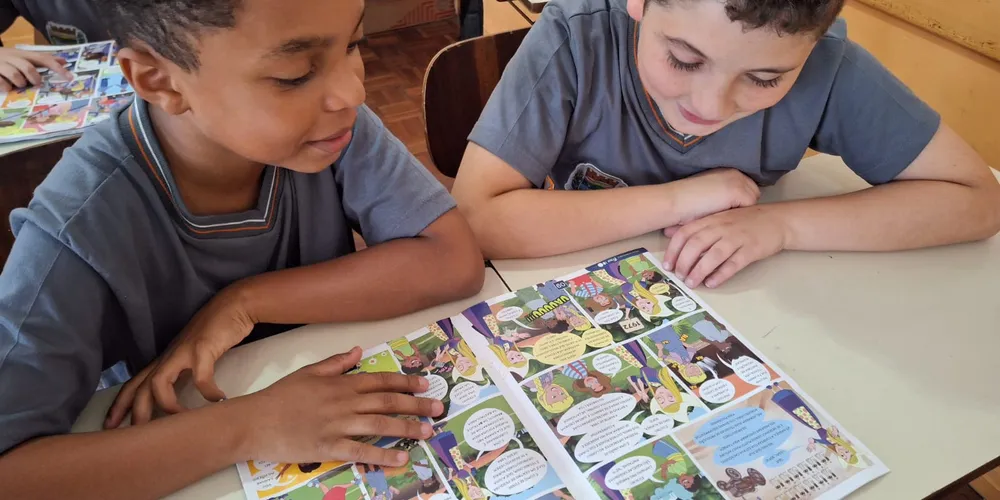 Através do uso da HQ disponibilizada pela Frísia, a turma pode desenvolver amplas atividades