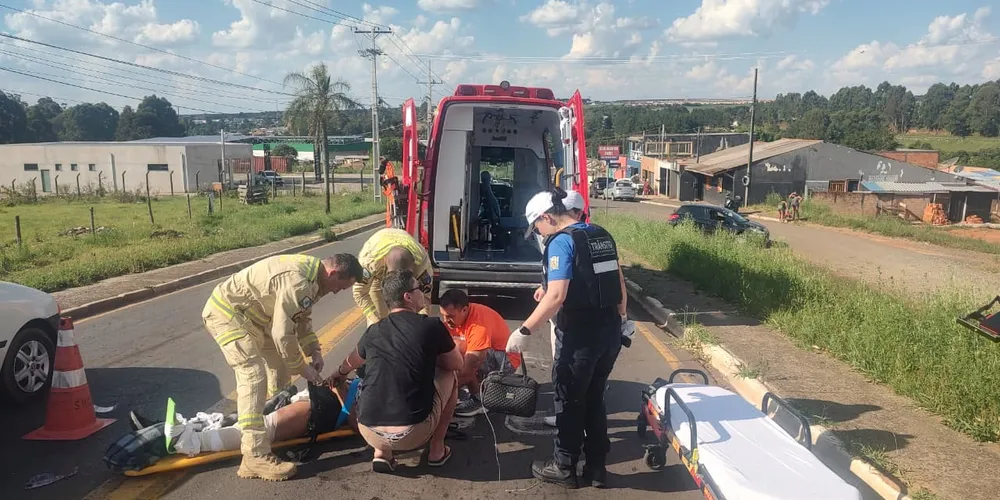 A vítima foi atendida por uma equipe do Siate