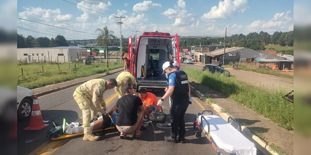A vítima foi atendida por uma equipe do Siate