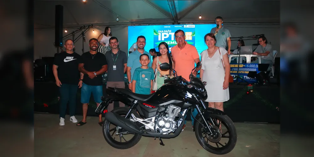 O prêmio principal foi uma moto 0 quilômetros