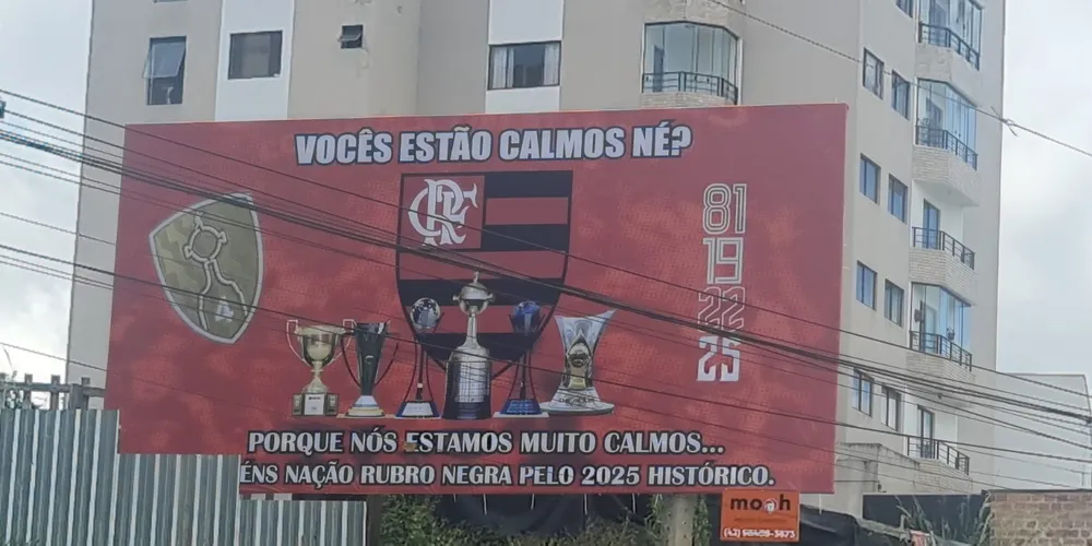 Outdoor foi instalado após o Flamengo vencer 6 troféus no ano de 2025