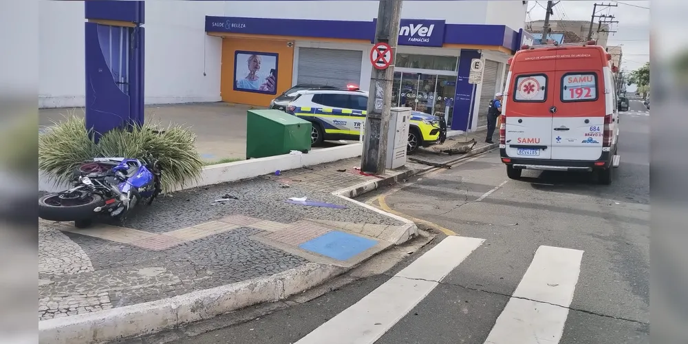 Estado que ficou o local após o acidente