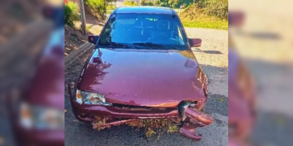 Kadett ficou danificado após o acidente